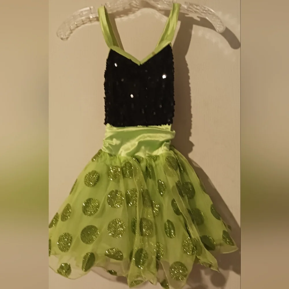 Weissman Dance Costume Green & Black Sequins size‎ IC